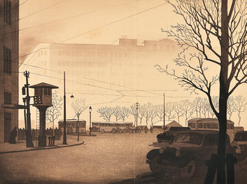 ピーター・Ｉ・ブラウン《東京風景》昭和10(1935)年頃