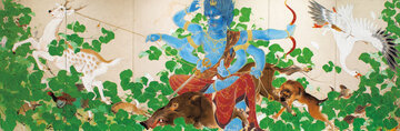 川端龍子《狩人の幻想》1948（昭和23）年　和歌山県立近代美術館蔵