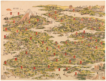 葛飾北斎《東海道名所一覧》　島根県立美術館蔵（永田コレクション）