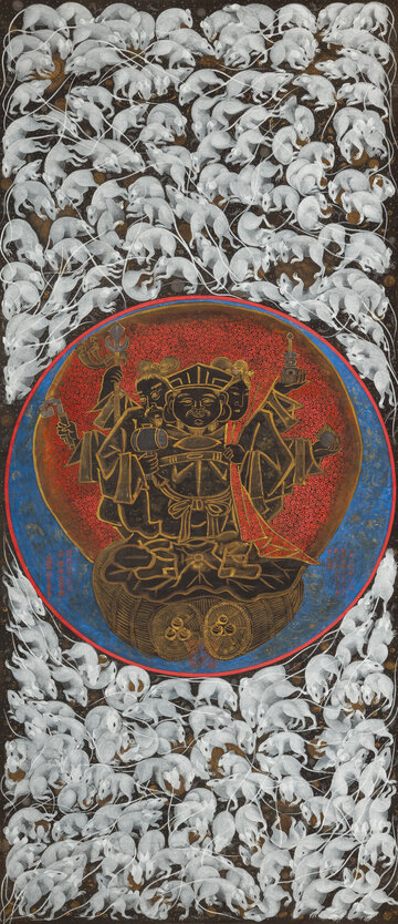真田幸貫《三面大黒天画像》真田宝物館蔵