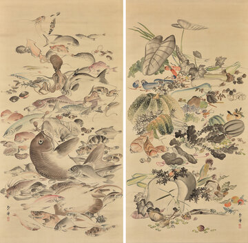 田中頼璋《山之幸海之幸》個人蔵